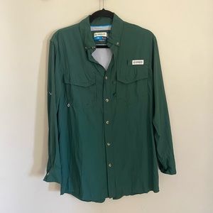 Magellan Outdoors Green Moisture Wicking Fishing Gear Long Sleeve Shirt …